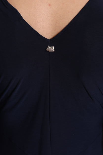 ABITO LUNGO CON MANICHE A TRE QUARTI