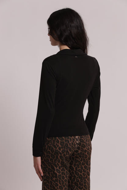 CAMICIA CON DRAPPEGGIO FRONTALE