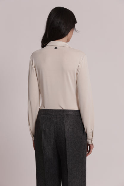 CAMICIA CON DRAPPEGGIO FRONTALE
