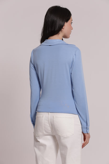 CAMICIA CON DRAPPEGGIO FRONTALE