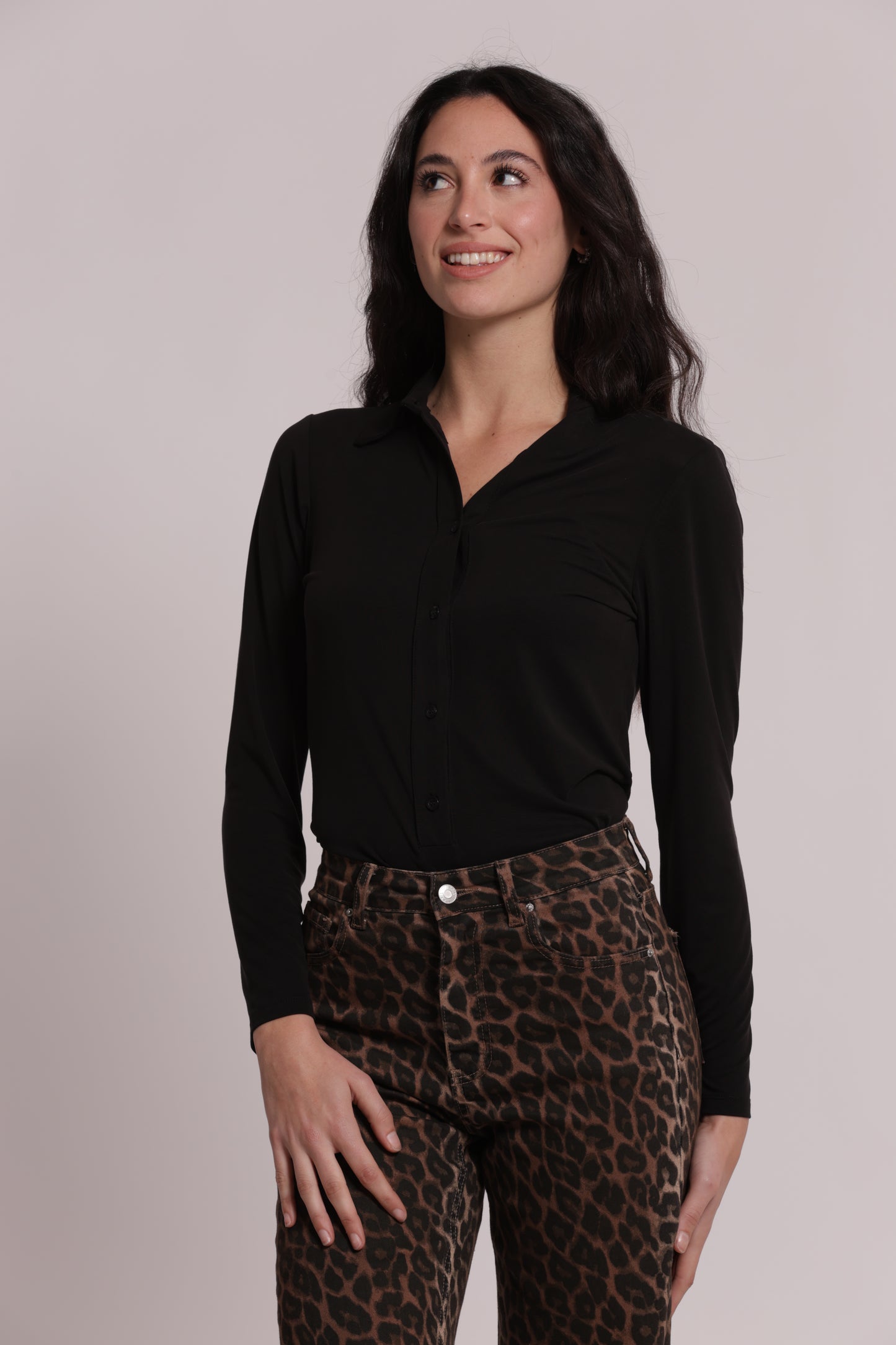 BODY CAMICIA IN VISCOSA