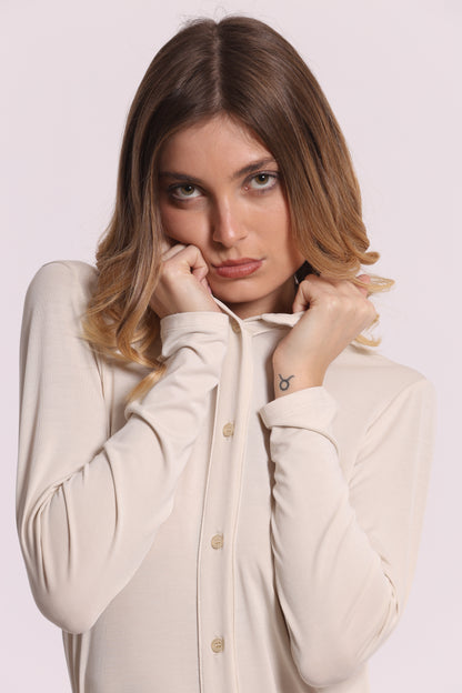 BODY CAMICIA IN VISCOSA
