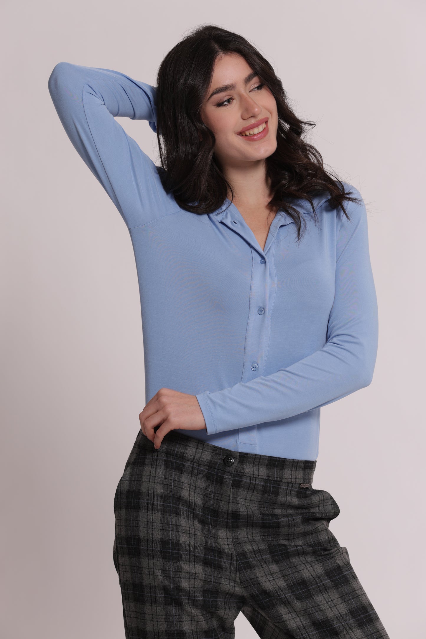 BODY CAMICIA IN VISCOSA