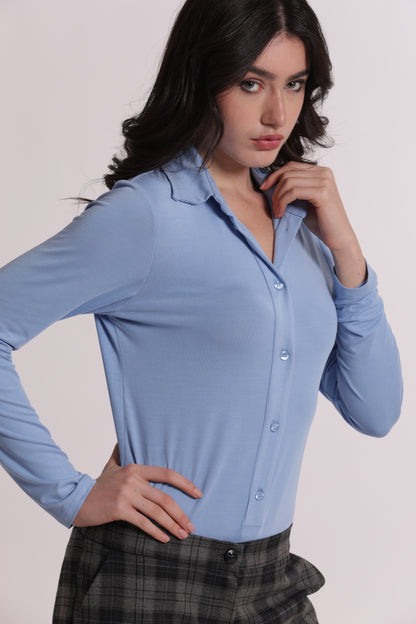 BODY CAMICIA IN VISCOSA