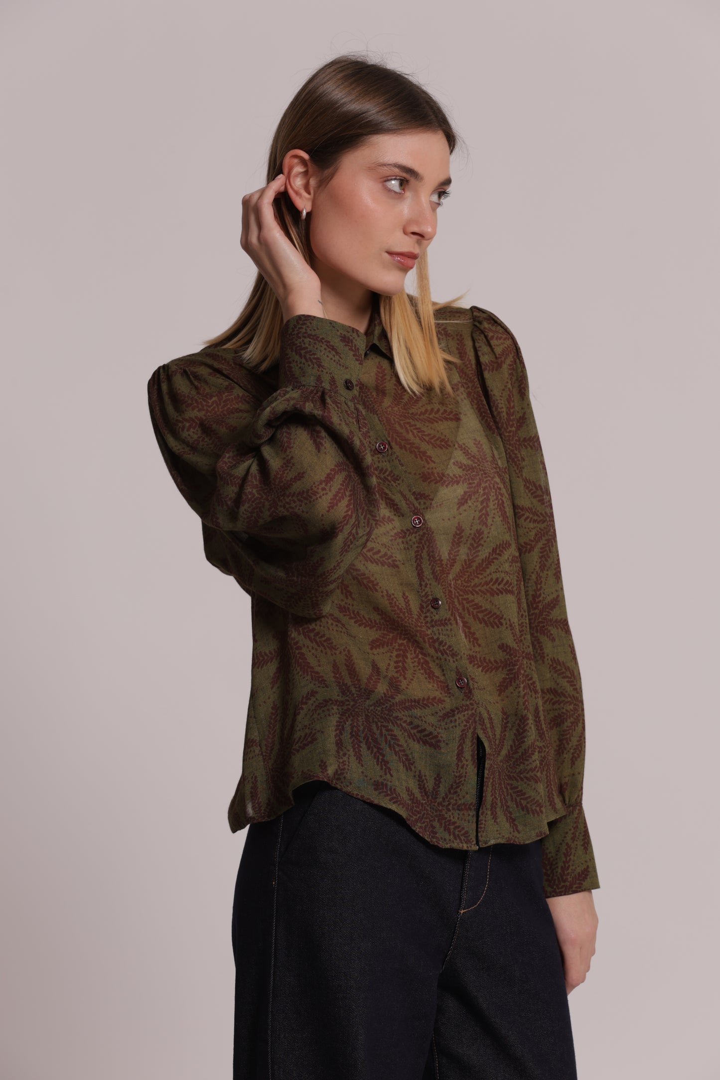 CAMICIA UOMO FANTASIA IN GARZA DI VISCOSA