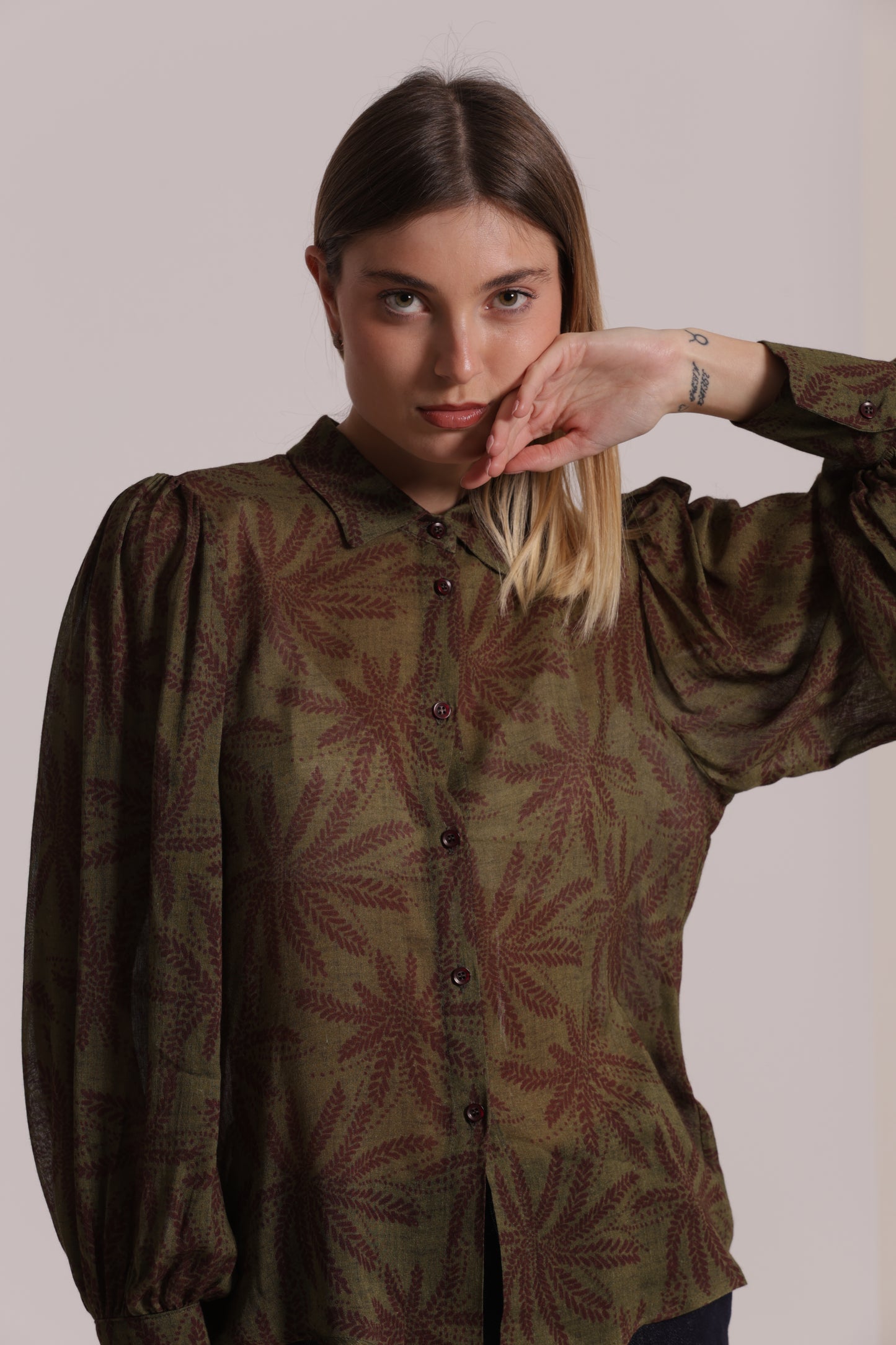 CAMICIA UOMO FANTASIA IN GARZA DI VISCOSA