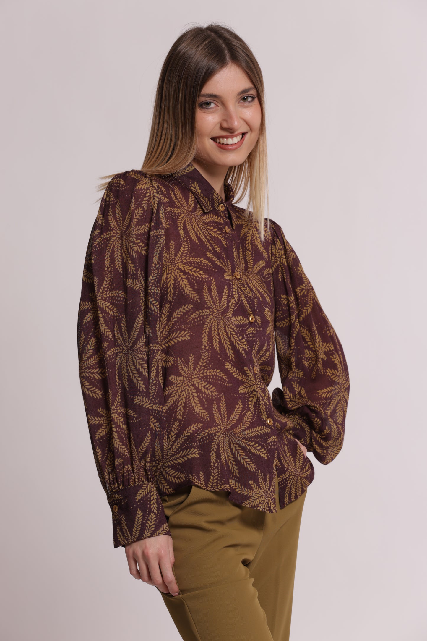 CAMICIA UOMO FANTASIA IN GARZA DI VISCOSA