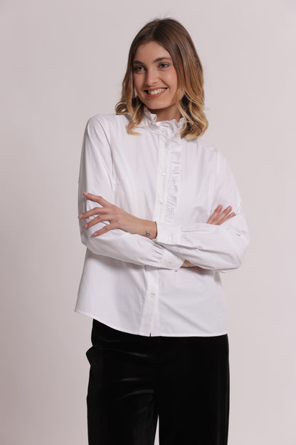 CAMICIA CON ROUCHES SUL COLLO