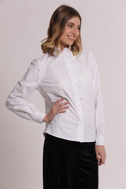 CAMICIA CON ROUCHES SUL COLLO