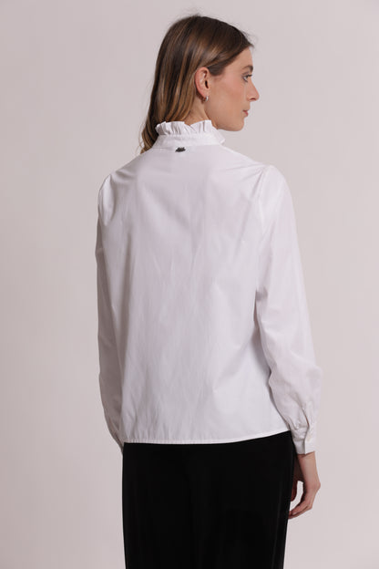CAMICIA CON ROUCHES SUL COLLO