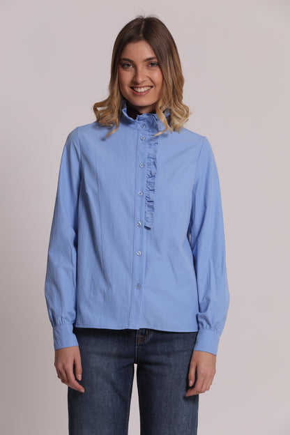 CAMICIA CON ROUCHES SUL COLLO