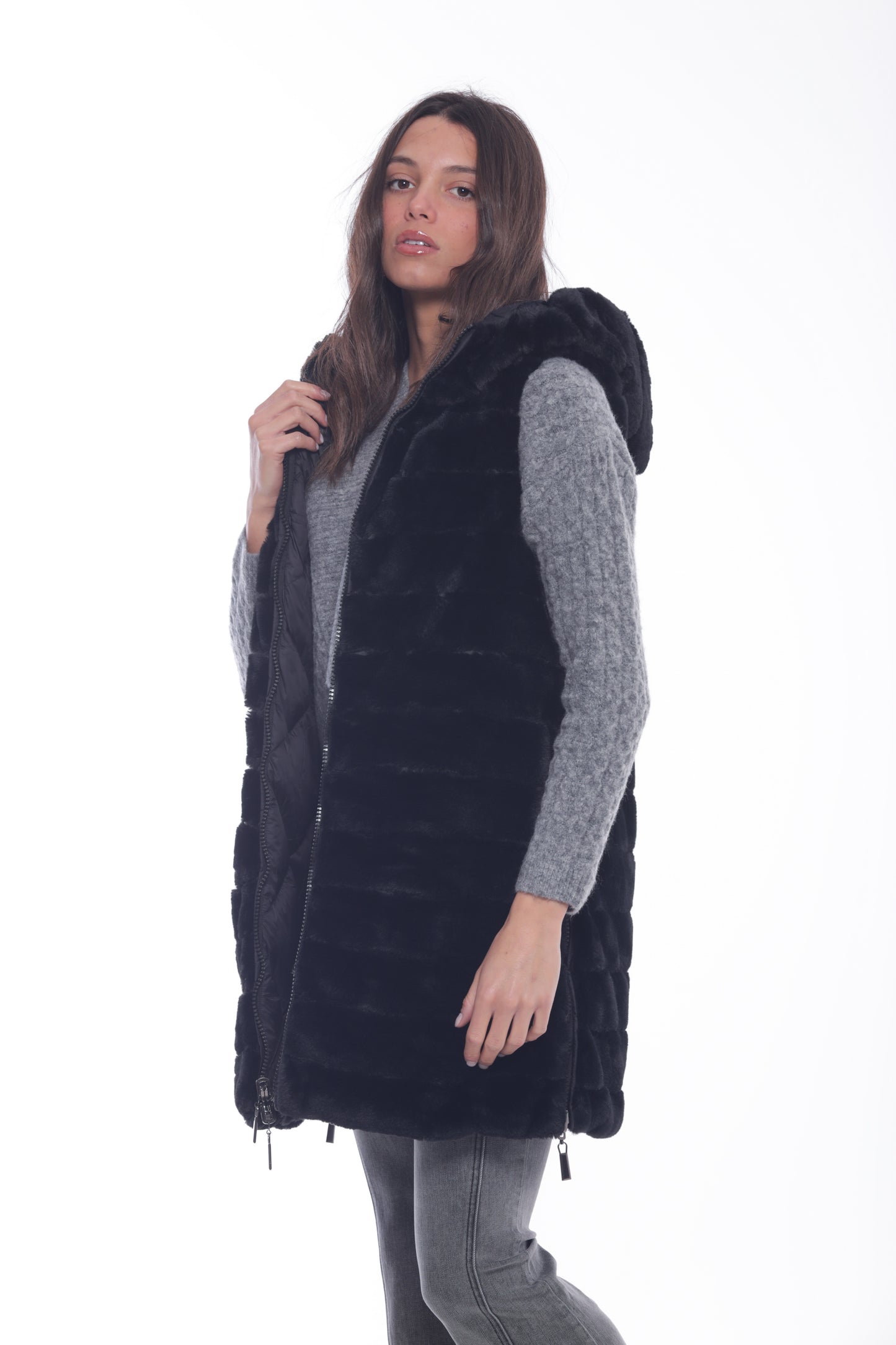 GILET LUNGO REVERSIBILE