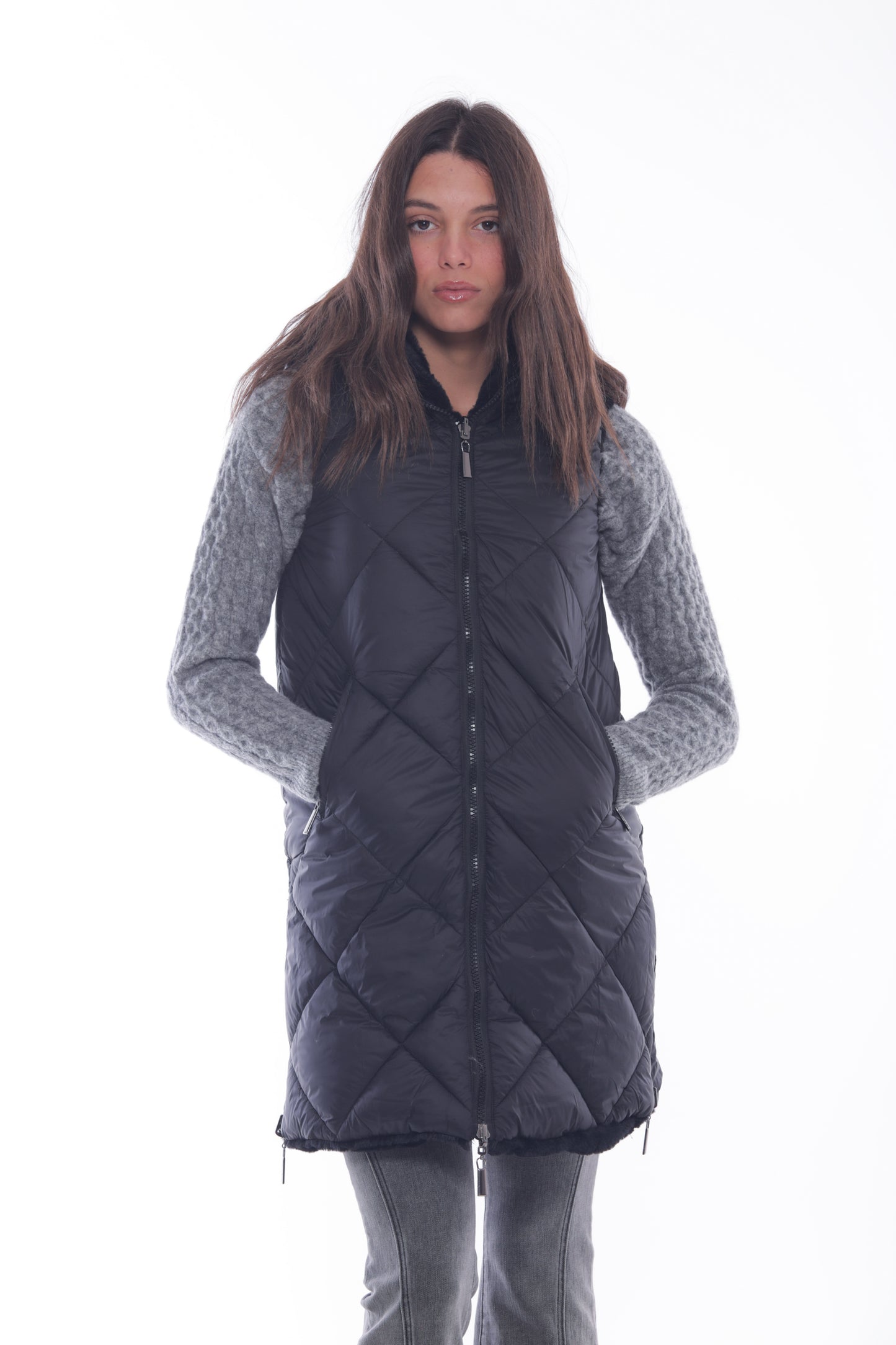 GILET LUNGO REVERSIBILE