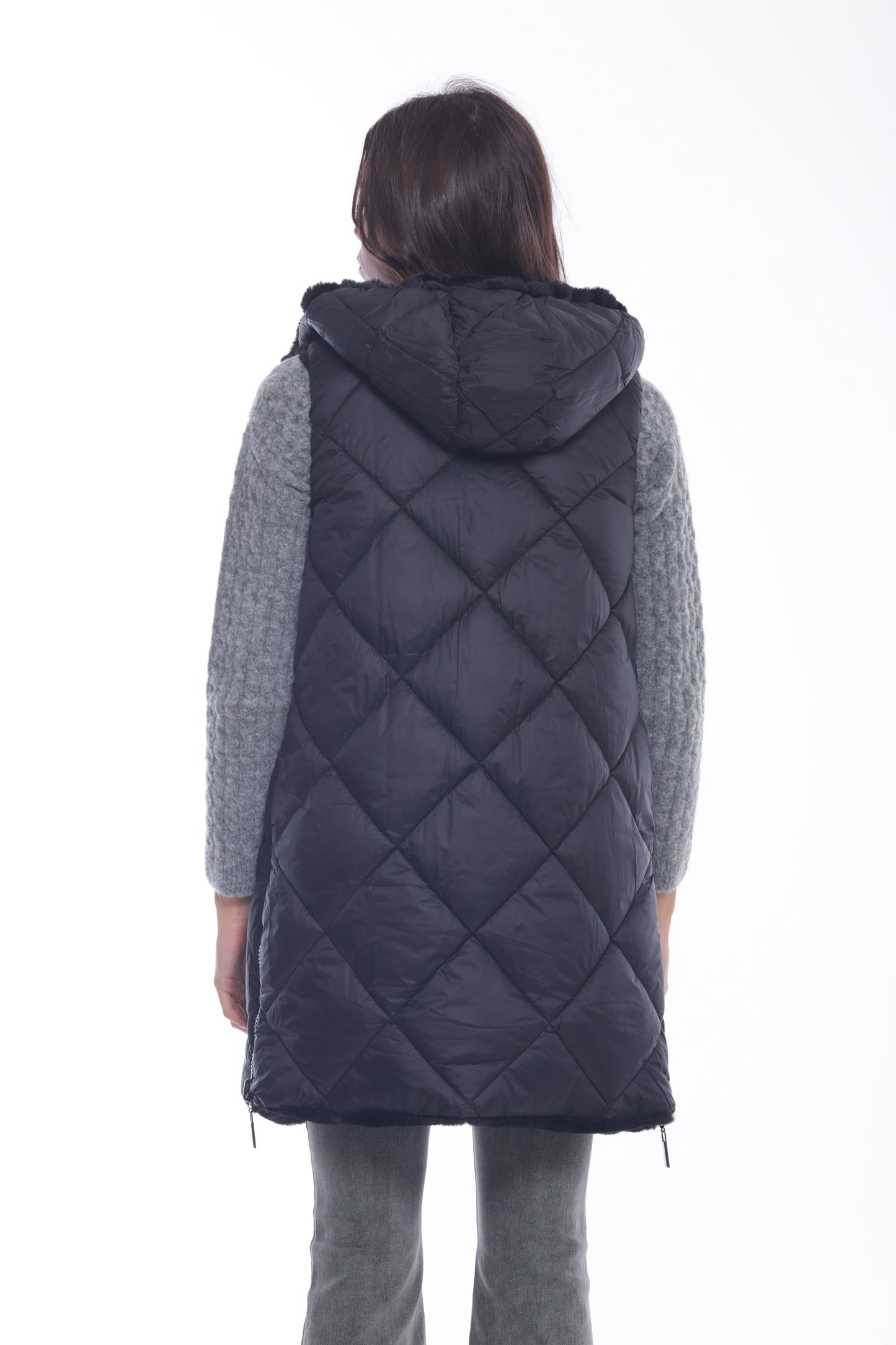 GILET LUNGO REVERSIBILE