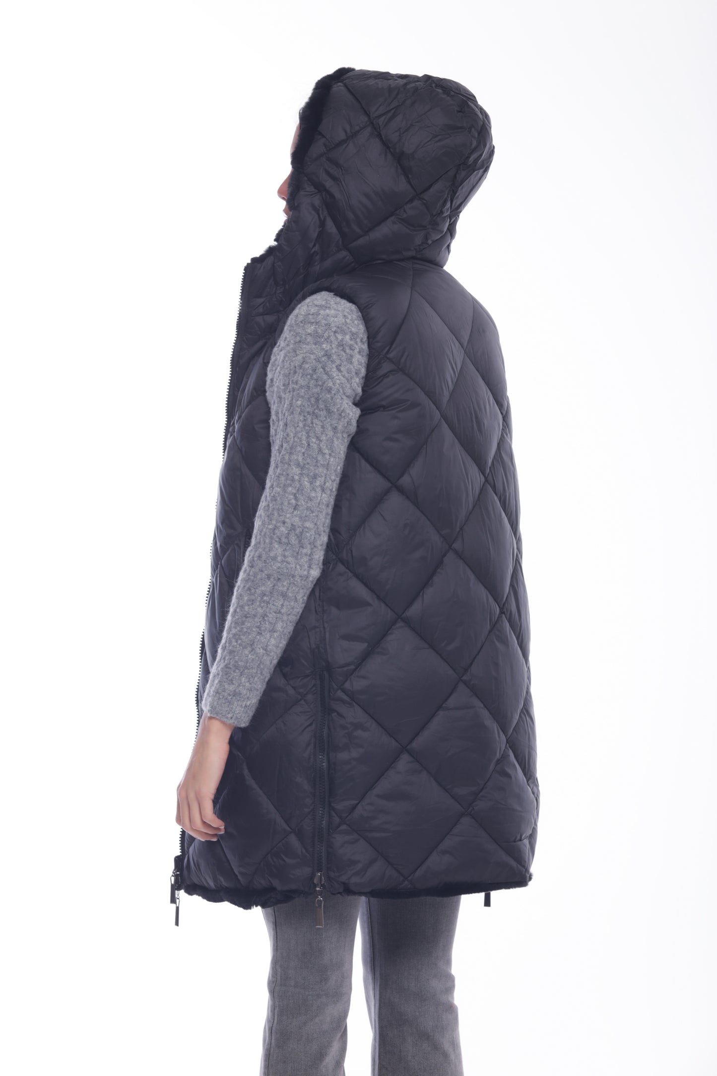 GILET LUNGO REVERSIBILE