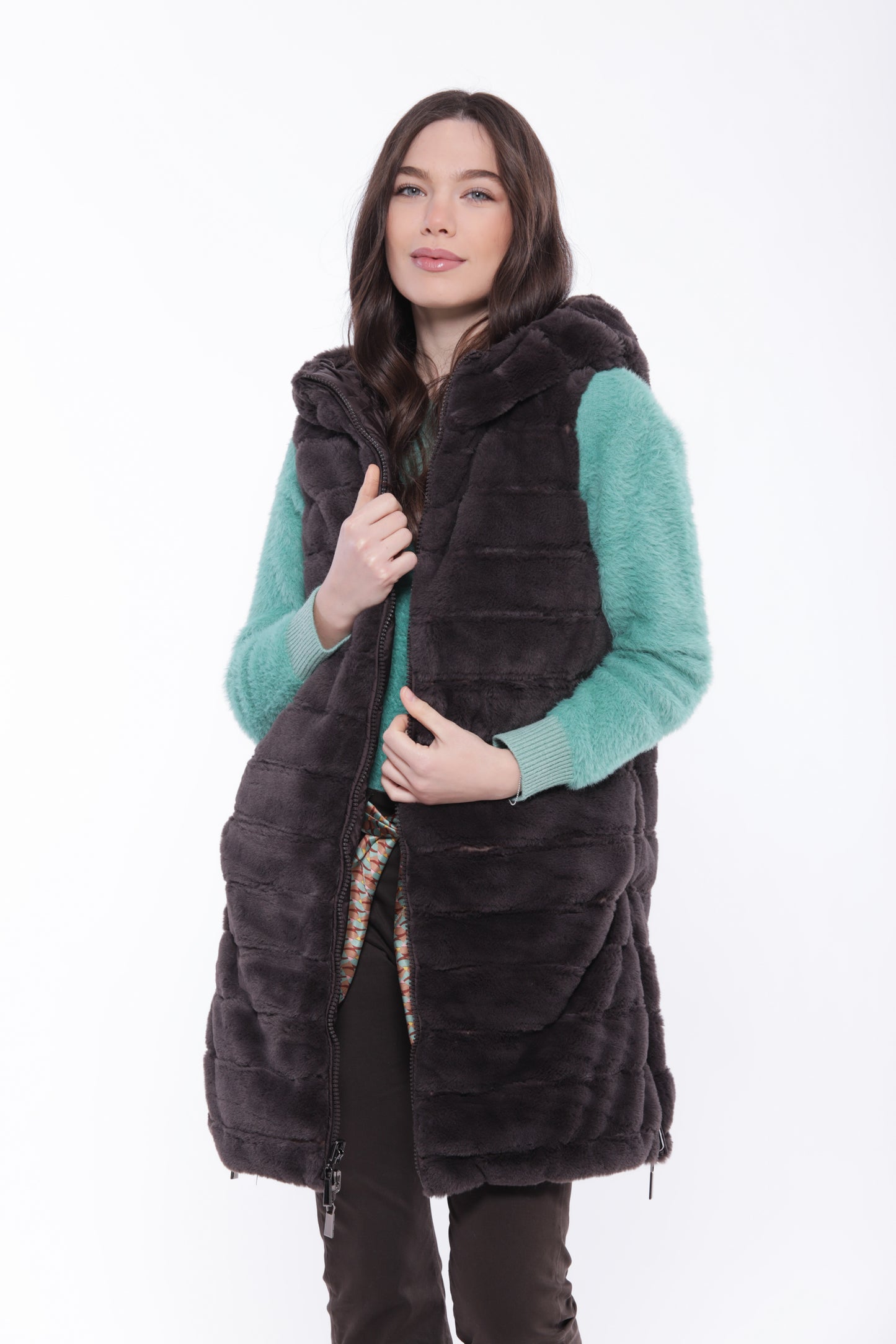 GILET LUNGO REVERSIBILE