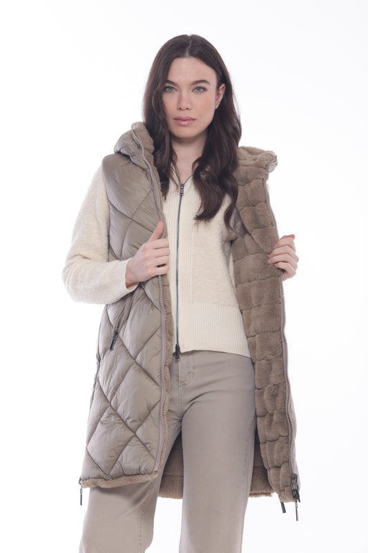 GILET LUNGO REVERSIBILE