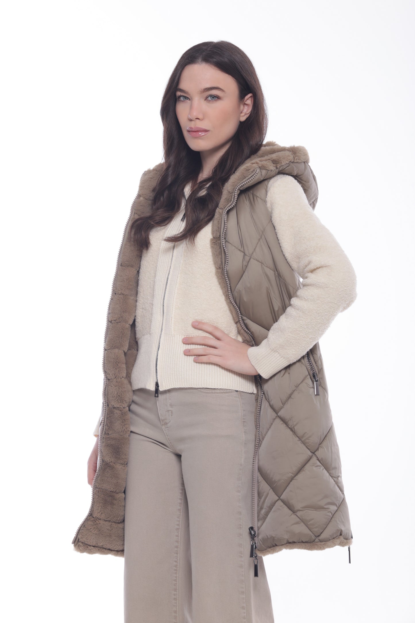 GILET LUNGO REVERSIBILE