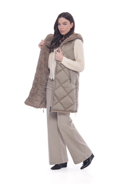 GILET LUNGO REVERSIBILE