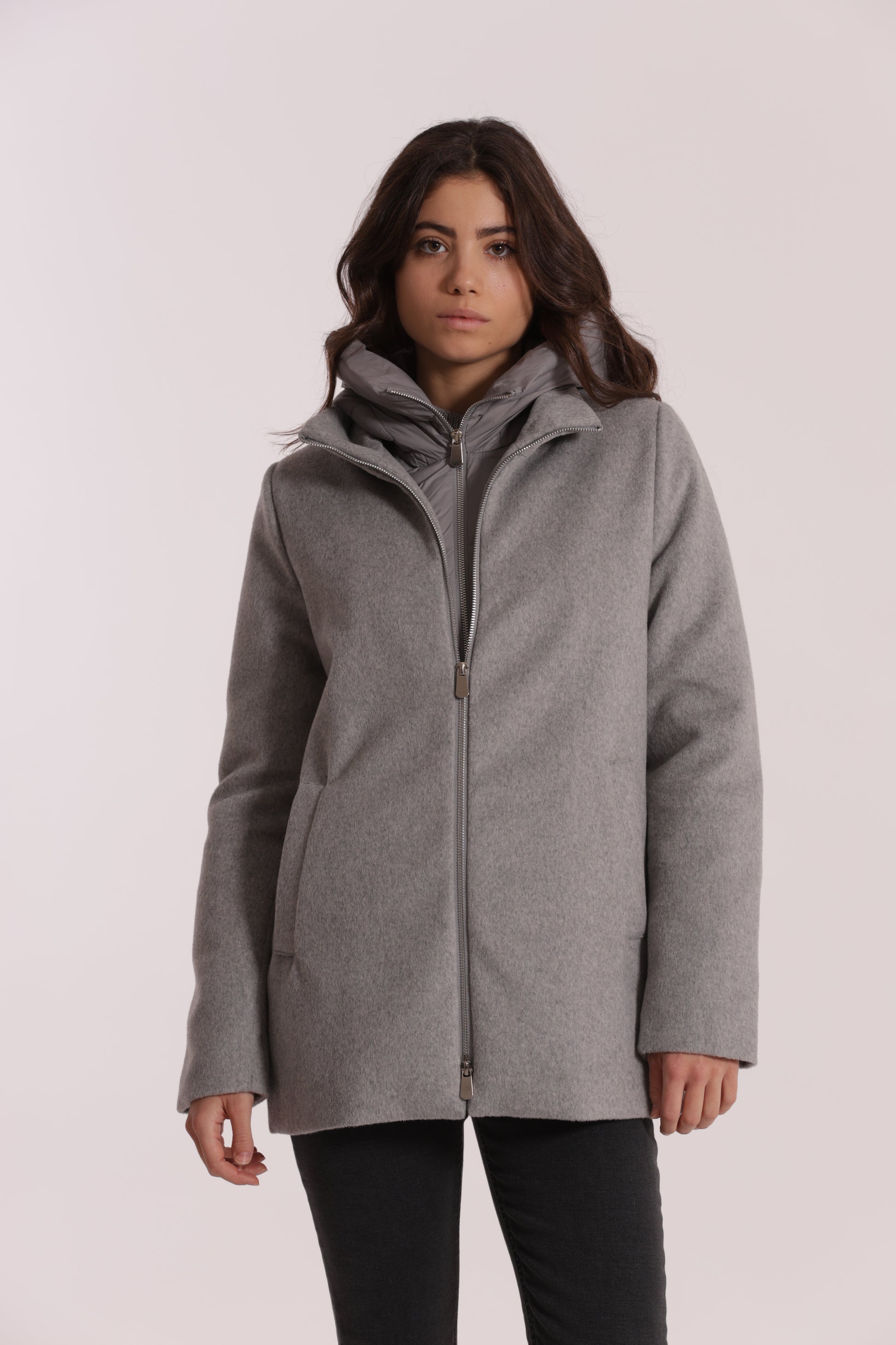 CAPPOTTO CORTO DUE PEZZI CON PIUMINO