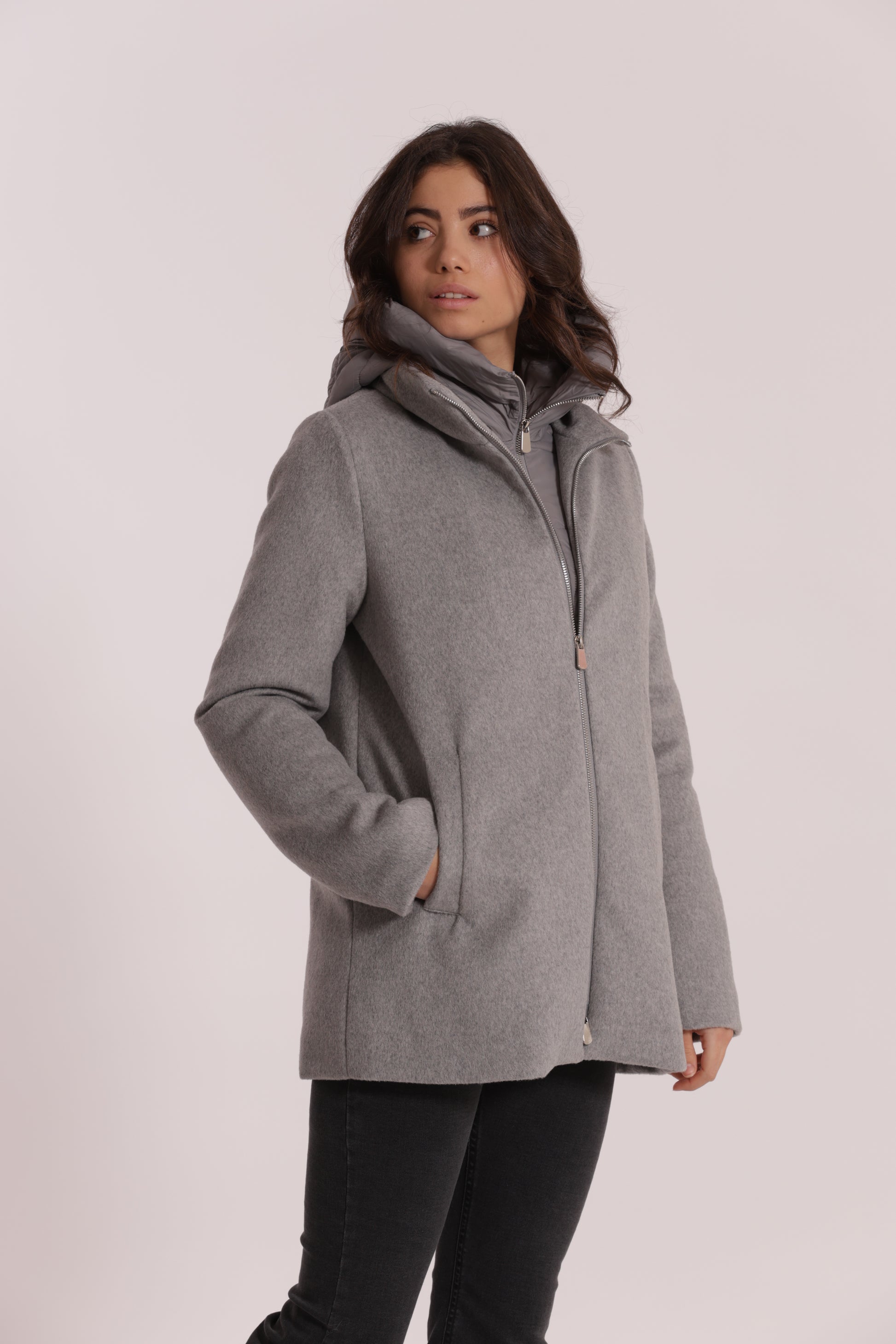 CAPPOTTO CORTO DUE PEZZI CON PIUMINO