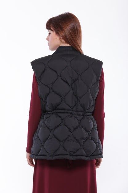 GILET IN PIUMINO CON TRAMA GEOMETRICA