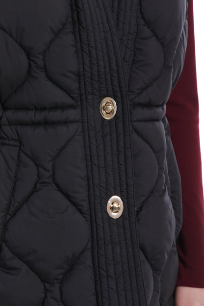 GILET IN PIUMINO CON TRAMA GEOMETRICA