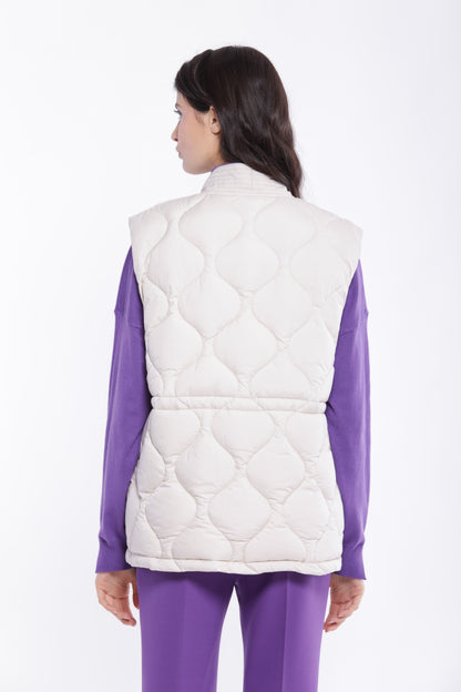 GILET IN PIUMINO CON TRAMA GEOMETRICA