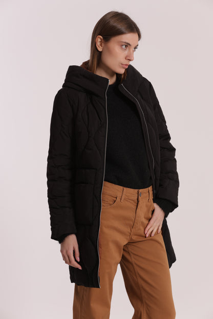 PIUMINO LUNGO CON TRAMA A ROMBI