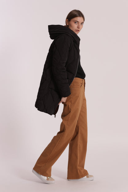 PIUMINO LUNGO CON TRAMA A ROMBI