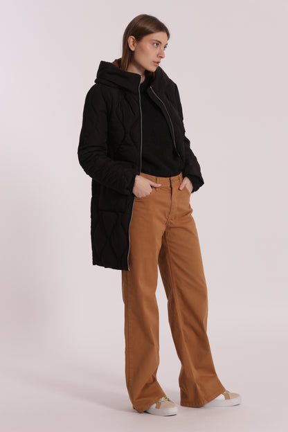 PIUMINO LUNGO CON TRAMA A ROMBI