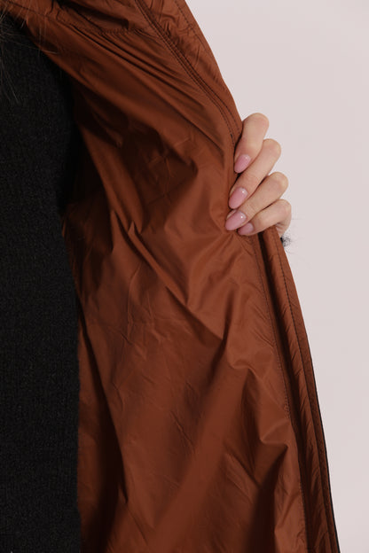 PIUMINO LUNGO CON TRAMA A ROMBI