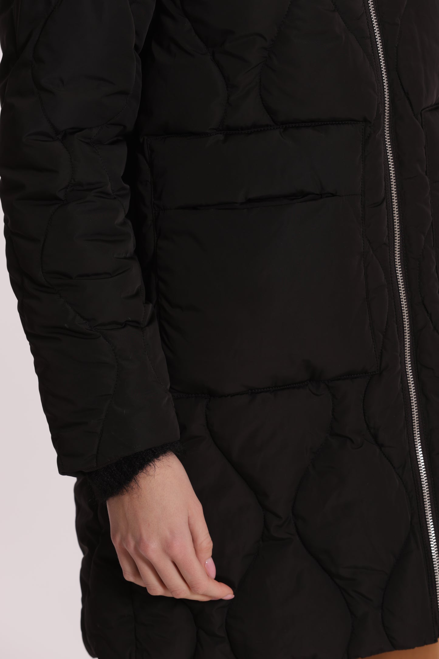 PIUMINO LUNGO CON TRAMA A ROMBI