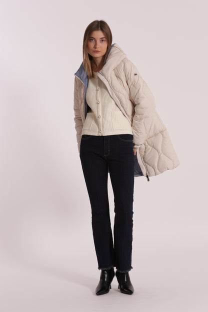 PIUMINO LUNGO CON TRAMA A ROMBI