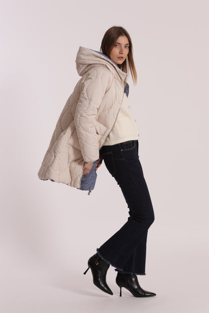 PIUMINO LUNGO CON TRAMA A ROMBI