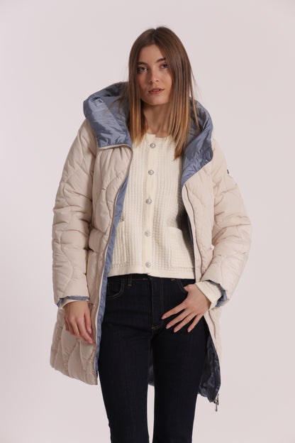 PIUMINO LUNGO CON TRAMA A ROMBI