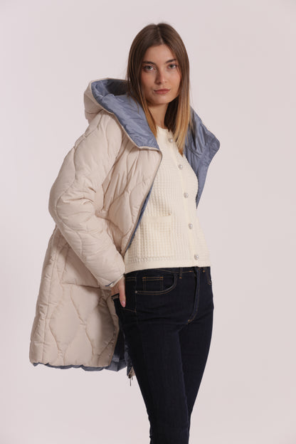 PIUMINO LUNGO CON TRAMA A ROMBI