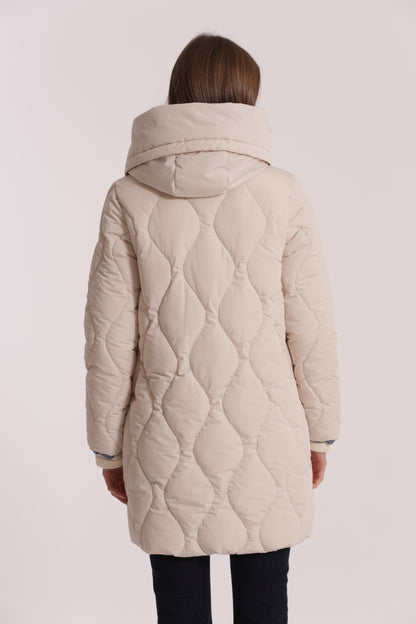 PIUMINO LUNGO CON TRAMA A ROMBI