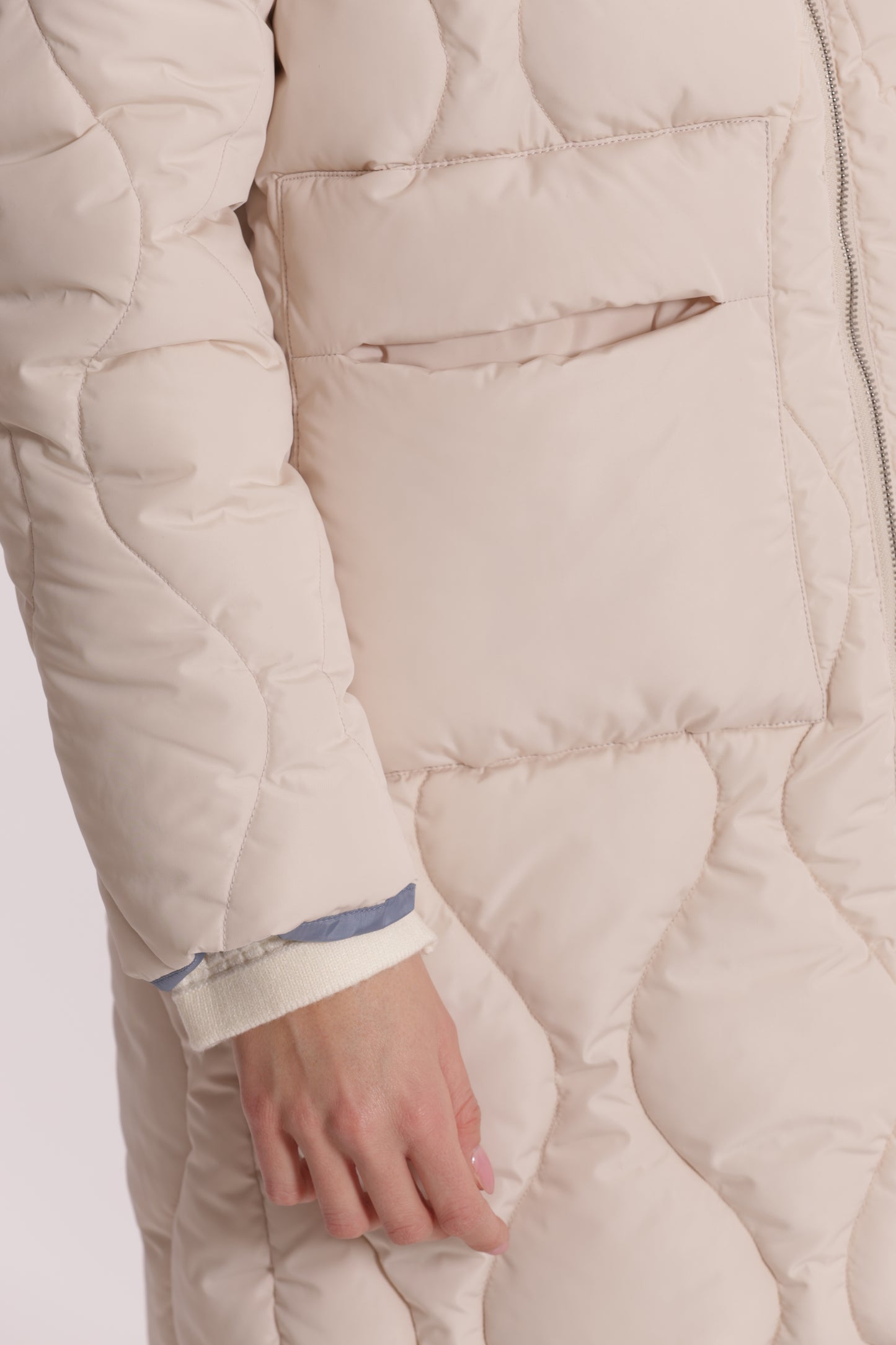 PIUMINO LUNGO CON TRAMA A ROMBI