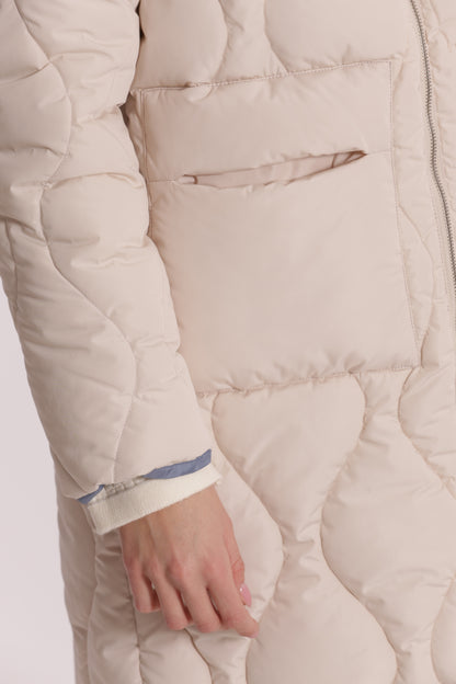 PIUMINO LUNGO CON TRAMA A ROMBI