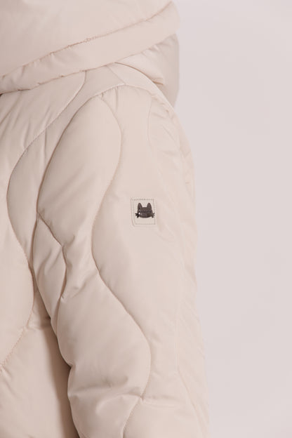 PIUMINO LUNGO CON TRAMA A ROMBI