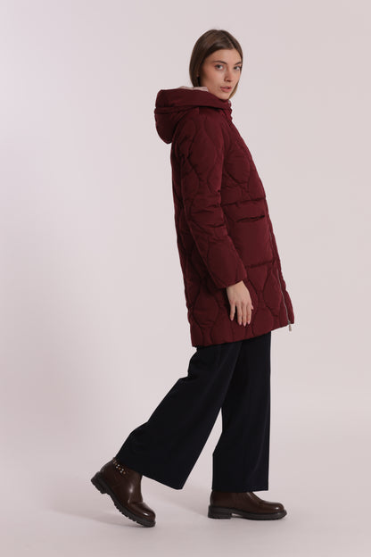 PIUMINO LUNGO CON TRAMA A ROMBI