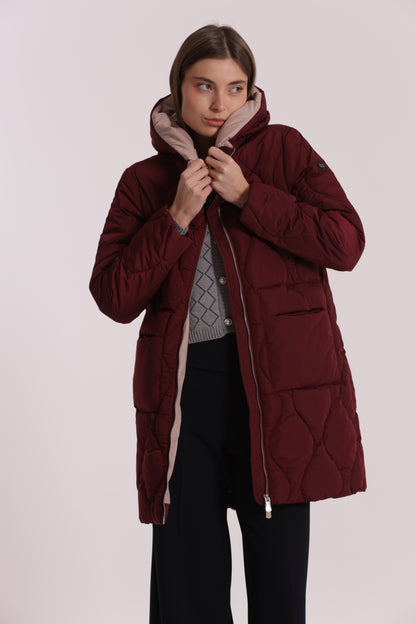 PIUMINO LUNGO CON TRAMA A ROMBI