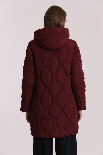 PIUMINO LUNGO CON TRAMA A ROMBI