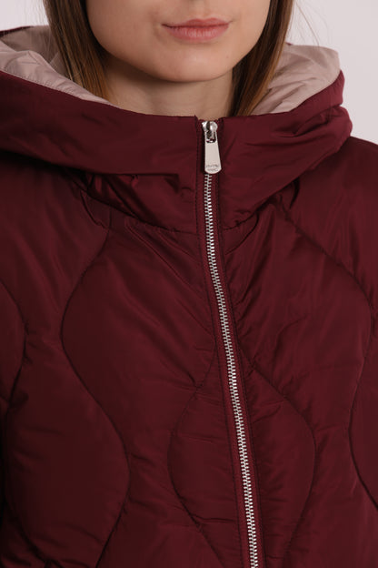 PIUMINO LUNGO CON TRAMA A ROMBI