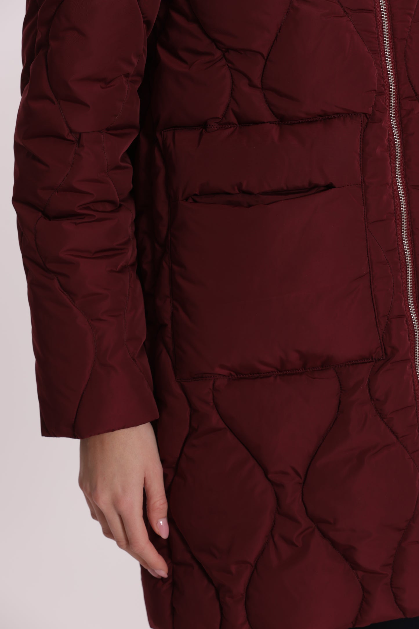 PIUMINO LUNGO CON TRAMA A ROMBI