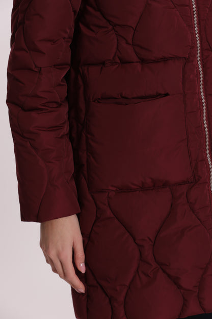 PIUMINO LUNGO CON TRAMA A ROMBI