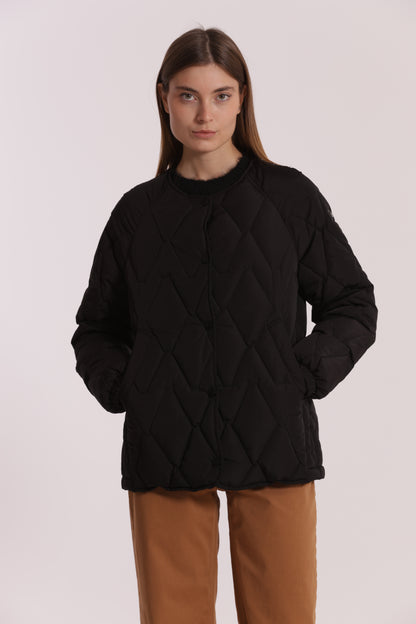 PIUMINO CORTO OVER CON TRAMA ZIG-ZAG