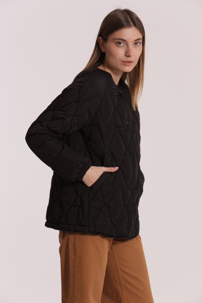 PIUMINO CORTO OVER CON TRAMA ZIG-ZAG