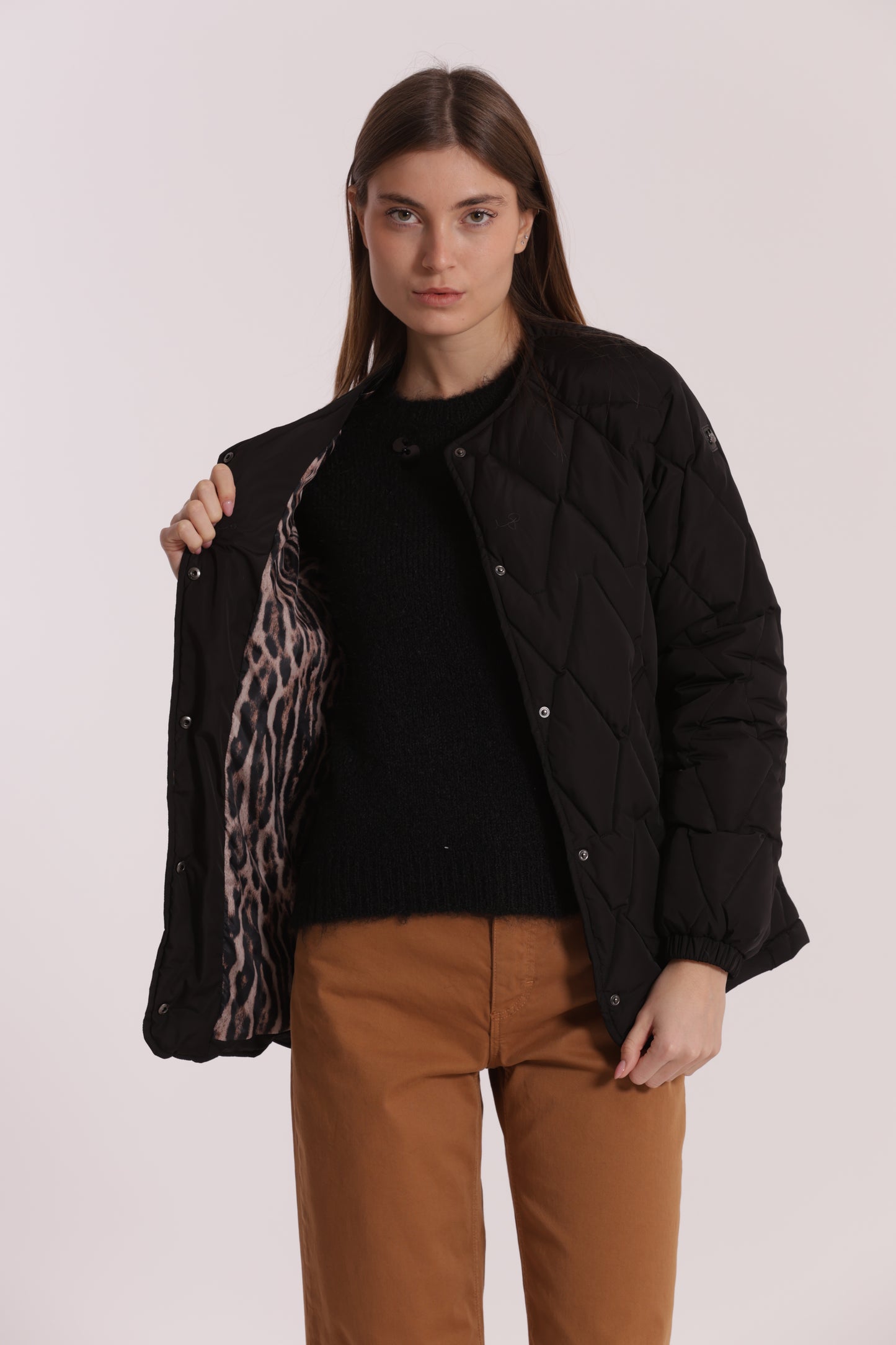 PIUMINO CORTO OVER CON TRAMA ZIG-ZAG